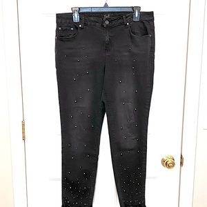Earl Jeans Black w/pearls straight leg 12 480
